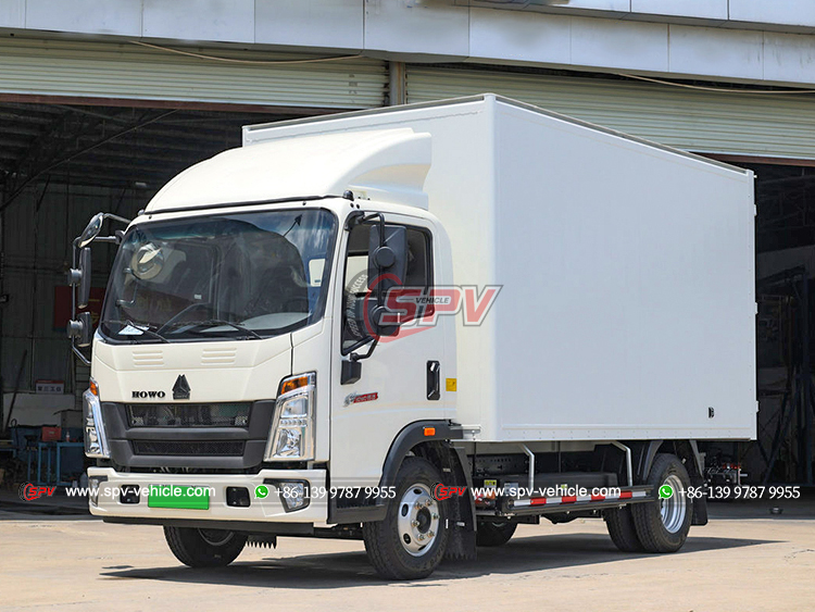 Howo Light-duty Insulated Van Truck - Front Left Side